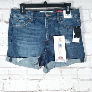 New Celebrity Pink Mom High Rise Shorts Cuffed Size 9 29